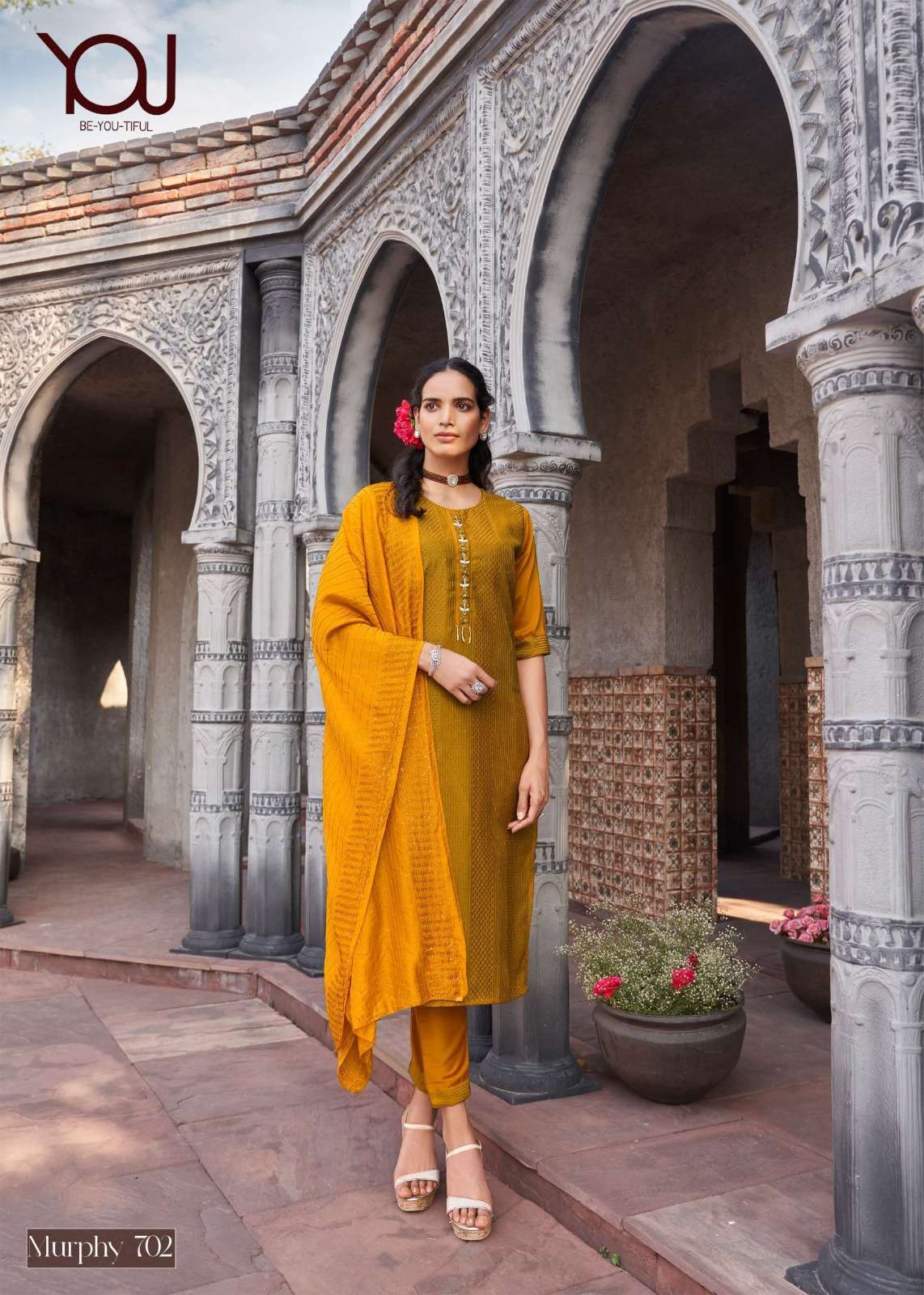 MURPHY SERIES 701 TO 704 BY WANNA DESIGNER WITH WORK CHINON SILK KURTI WITH PANT AND DUPATTA ARE AVAILABLE AT WHOLESALE PRICE